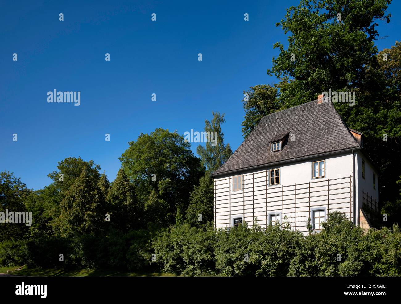 Jardin de Johann Wolfgang von Goethe, jardin de Goethe, parc an der ILM, Weimar, Thuringe, Allemagne Banque D'Images