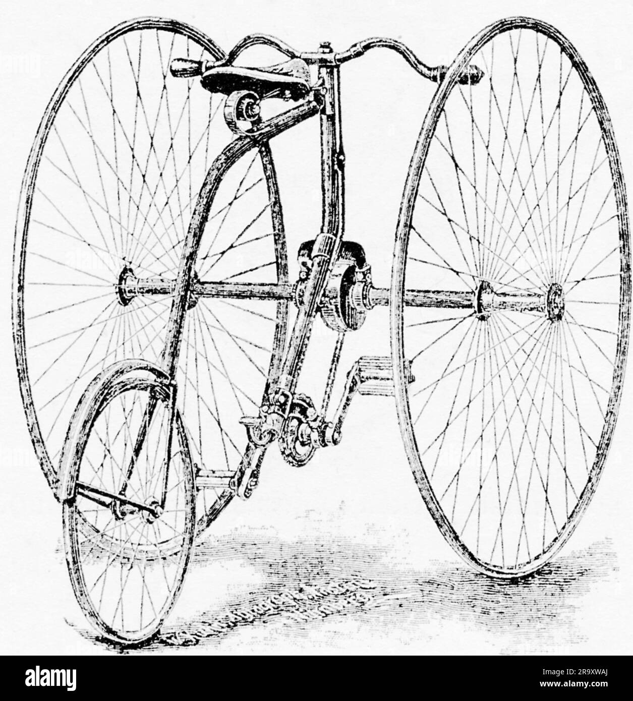 Transport / transport, cycles, tricycle à impulsion de balayage, gravure de bois après dessin par R. Loeszk, DROITS-SUPPLÉMENTAIRES-AUTORISATION-INFO-NON-DISPONIBLE Banque D'Images