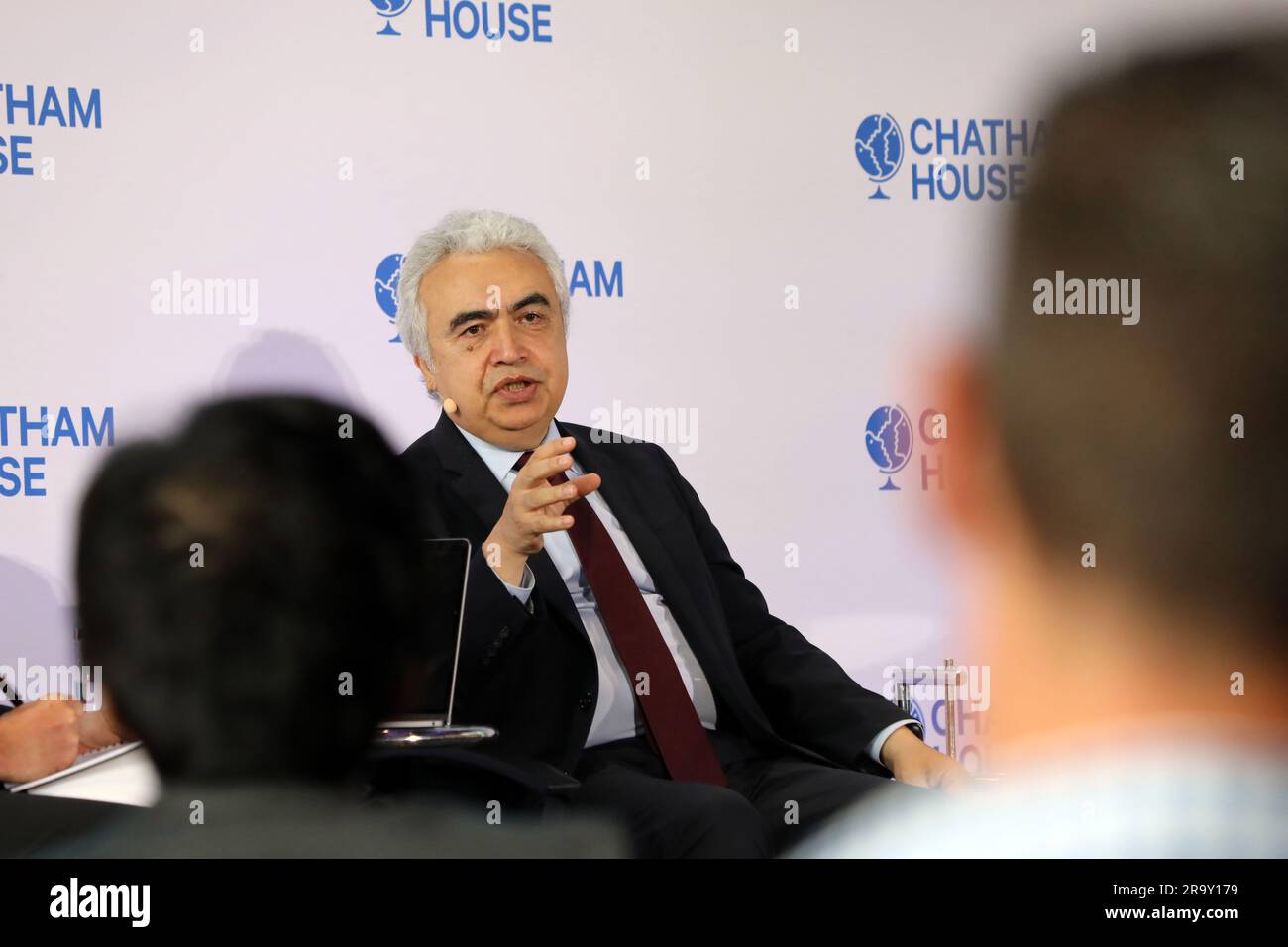 Fatih Birol, Directeur exécutif de l'Agence internationale de l'énergie à la conférence de Chatham House à Londres, le 29 juin 2023 Banque D'Images