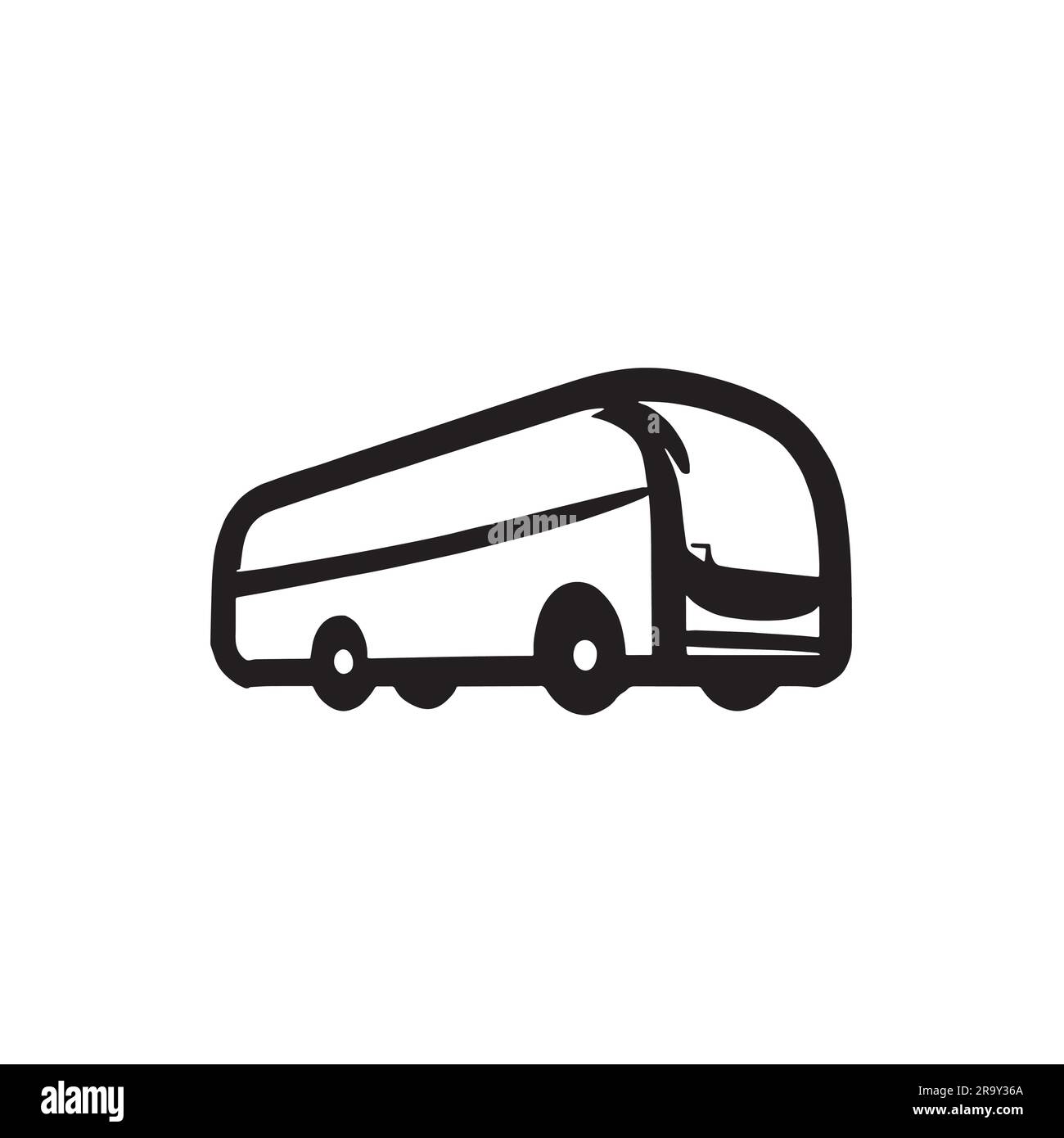 illustration du logo de bus noir et blanc Illustration de Vecteur