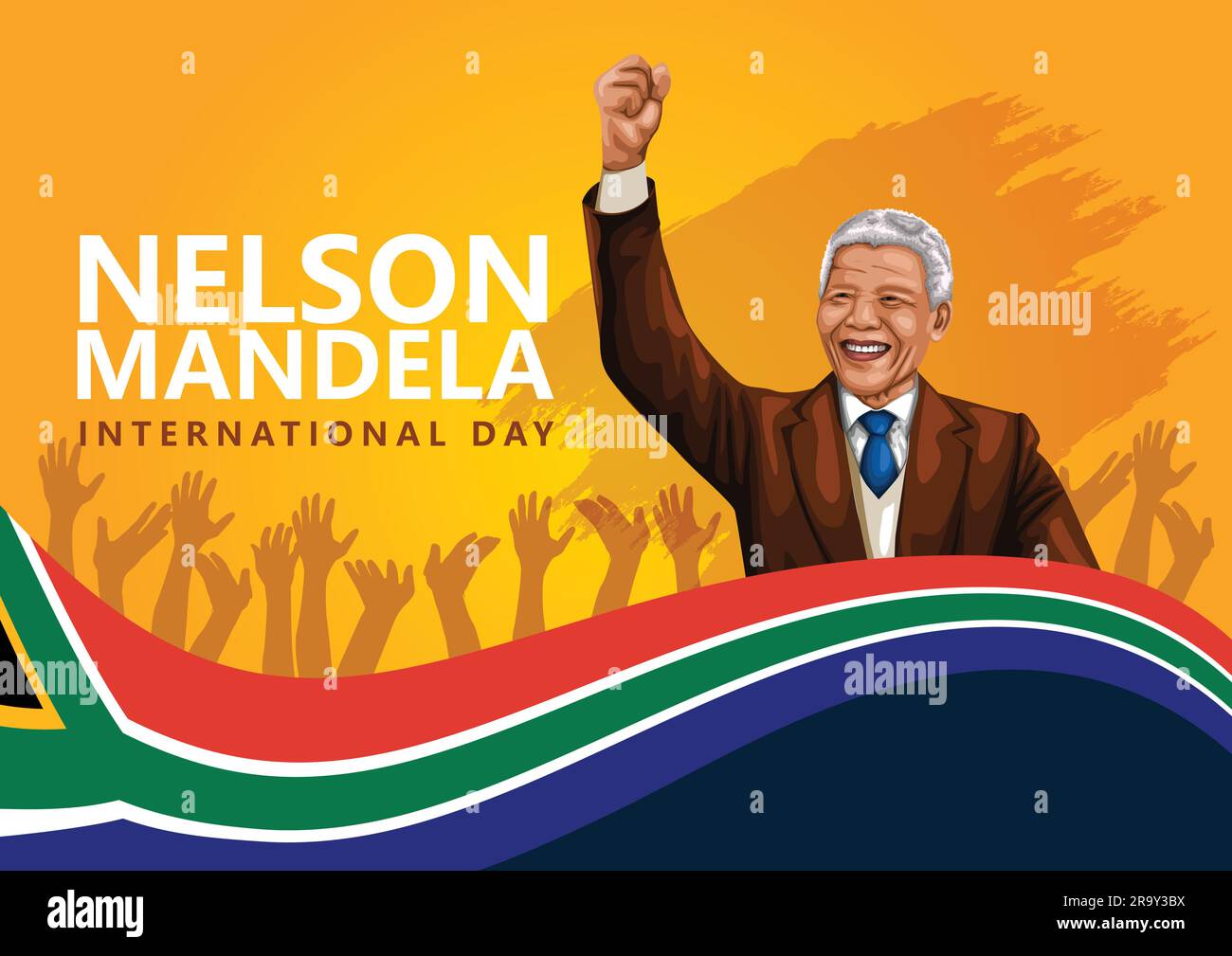 Joyeux Nelson Mandela International Day 18th juillet Vector illustration design Illustration de Vecteur