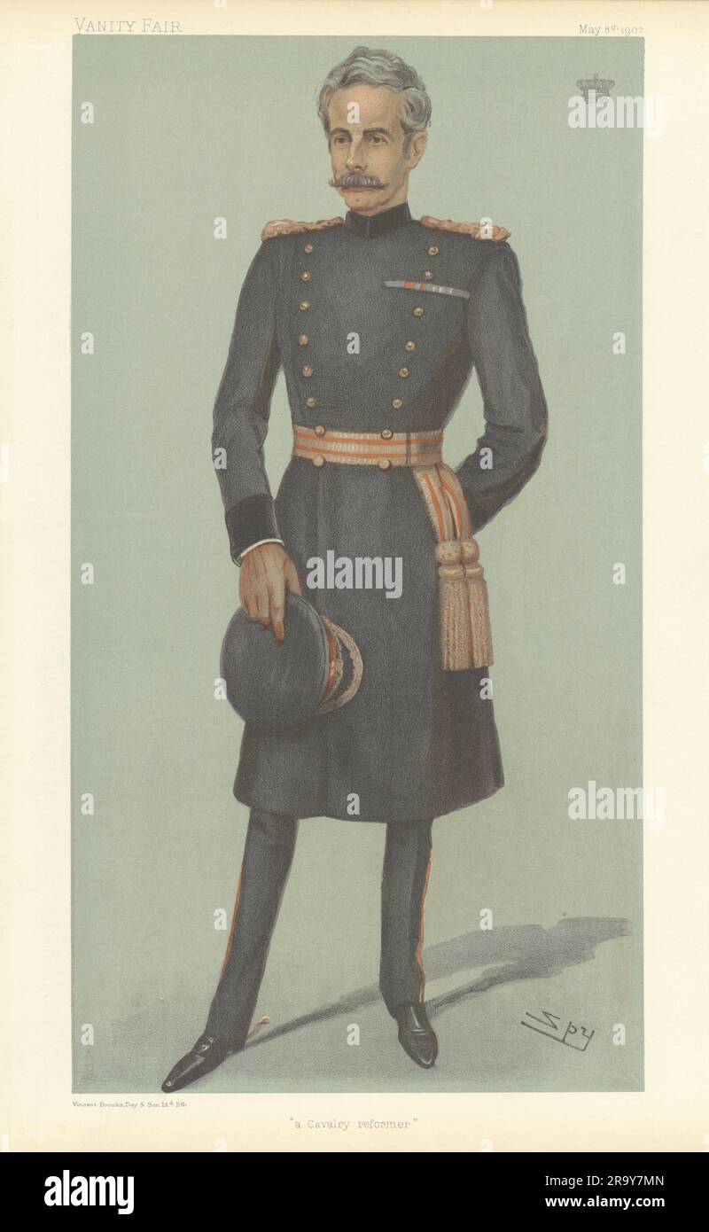 CARICATURE DE L'ESPION VANITY FAIR Douglas Cochrane Earl Dundonald. Un reformeur de Cavalry 1902 Banque D'Images