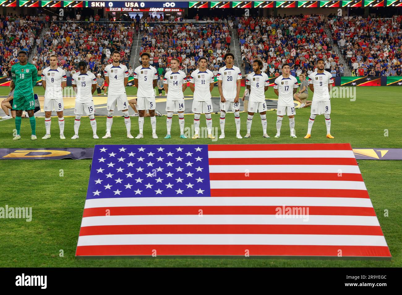 St. Louis, Missouri. États-Unis; lors d'un match de la coupe d'or de la CONCACAF mercredi, 28 juin 2023 au parc de la ville. Les États-Unis battent St. Kitts-et-Nevis 6-0. (Kim Hukari/image de Banque D'Images