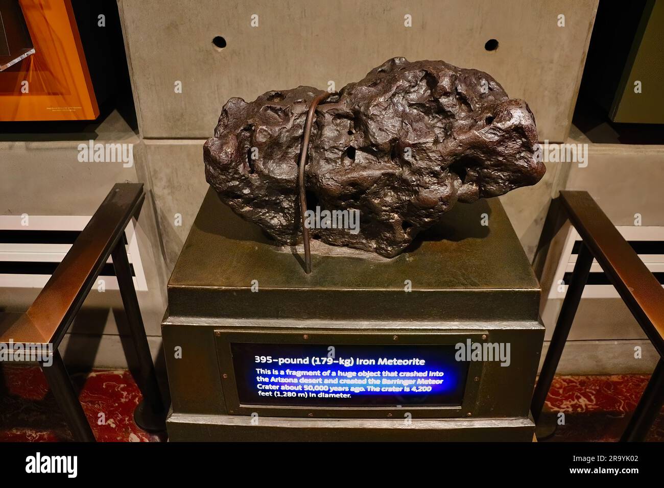 Cañon météorite Diablo météorite nickel-fer météorite Griffith Observatory Los Angeles Californie États-Unis Banque D'Images