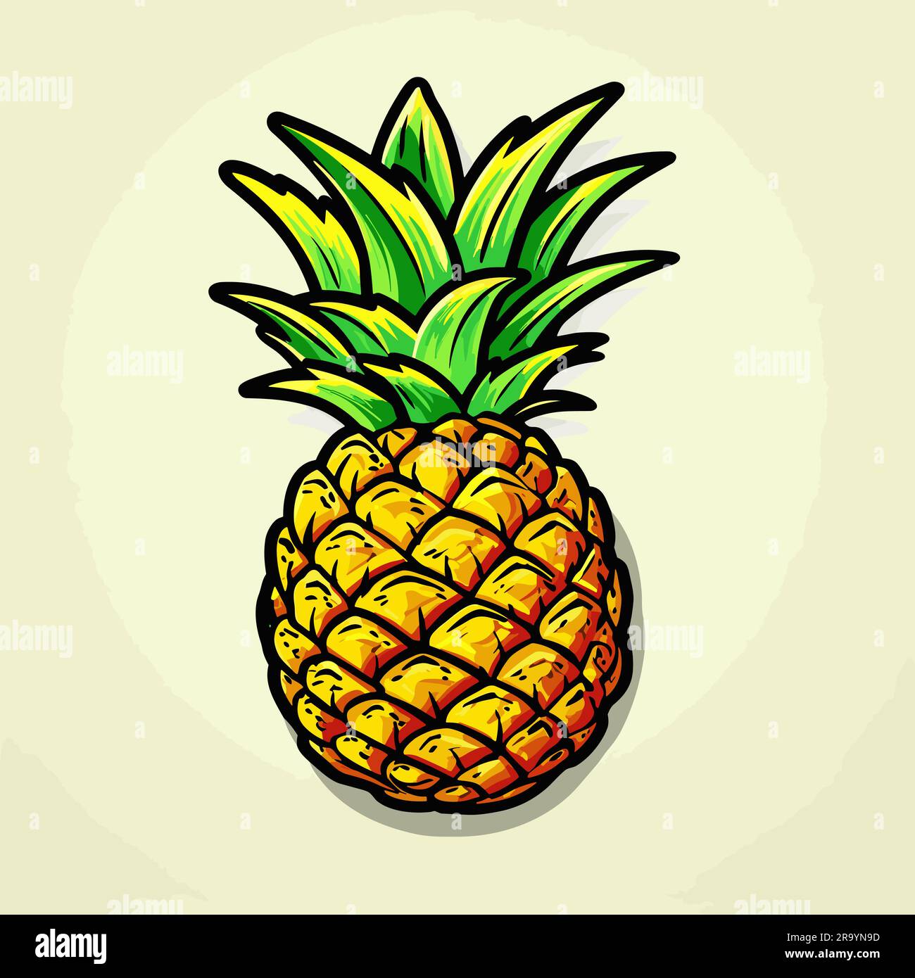 Ananas. Illustration ananas dessinée à la main. Illustration de dessin ...