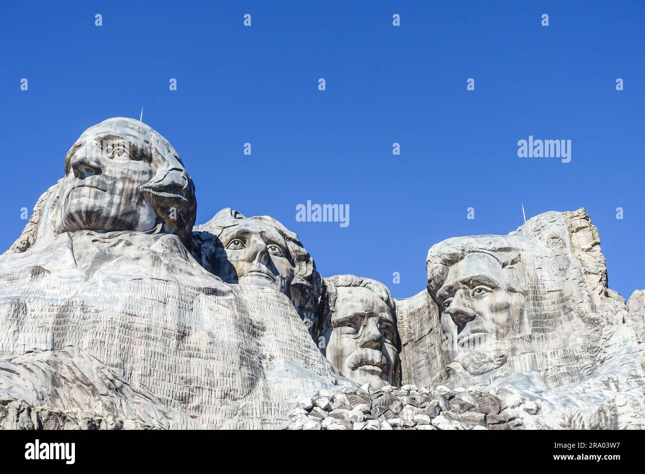 Mount Rushmore, une copie dans un parc à thème abandonné au Japon Banque D'Images