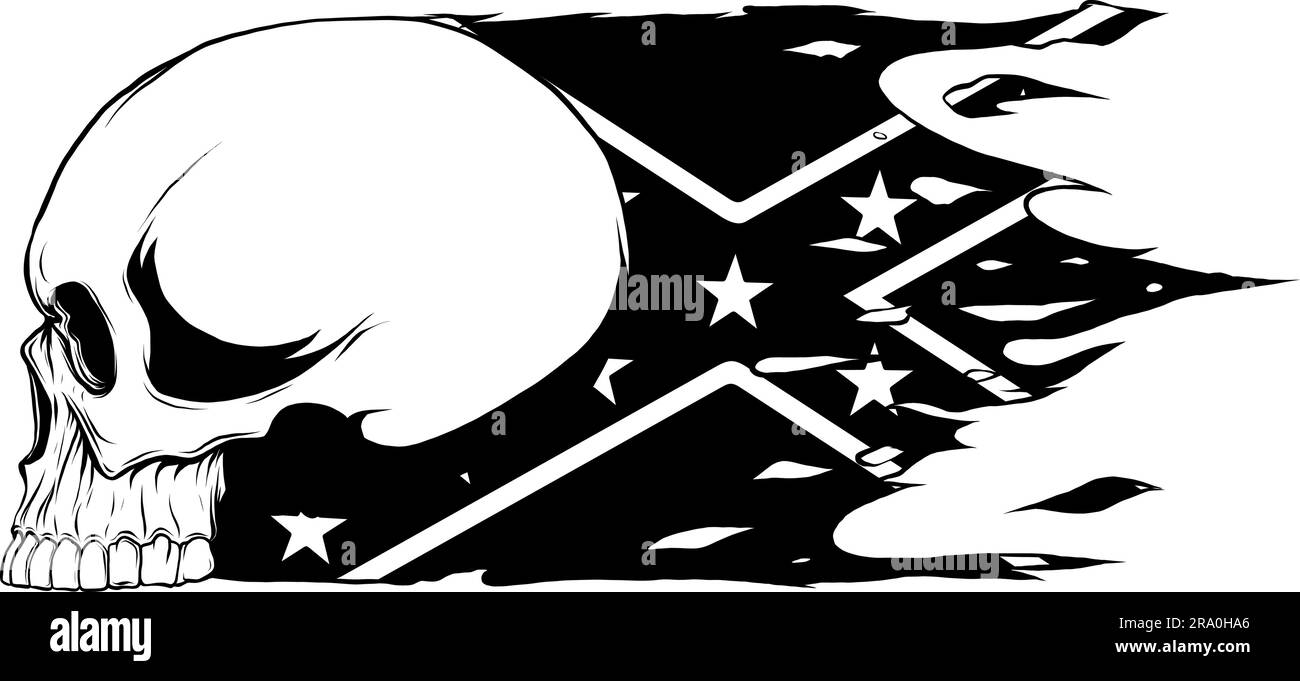 illustration vectorielle du contour du crâne humain Illustration de Vecteur