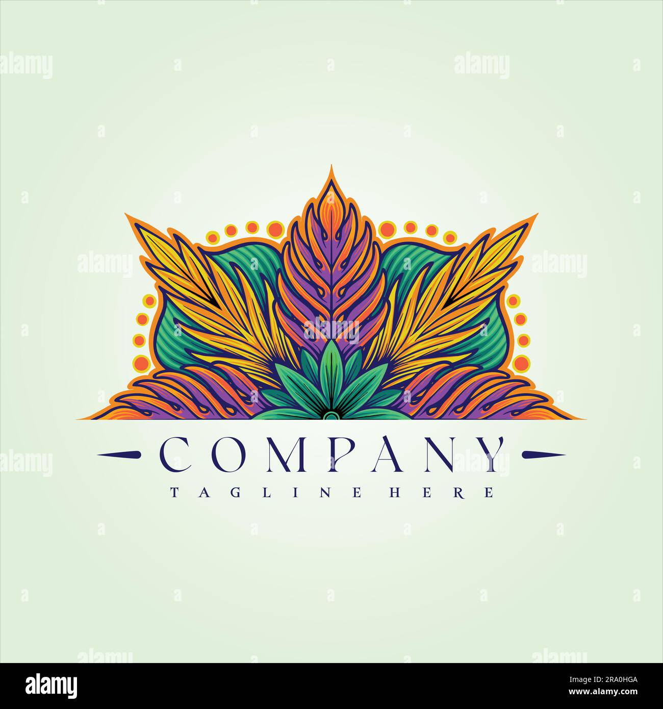 Mandala nature géométrie tropical Bloom oasis illustrations vectorielles pour votre logo de travail, t-shirt de marchandises, autocollants et dessins d'étiquettes, affiche, Illustration de Vecteur