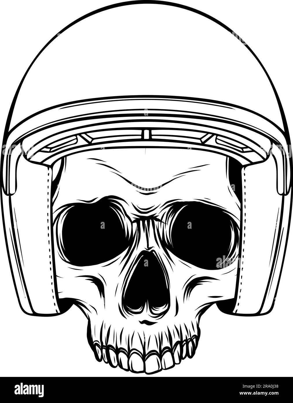 illustration vectorielle du contour du crâne humain Illustration de Vecteur