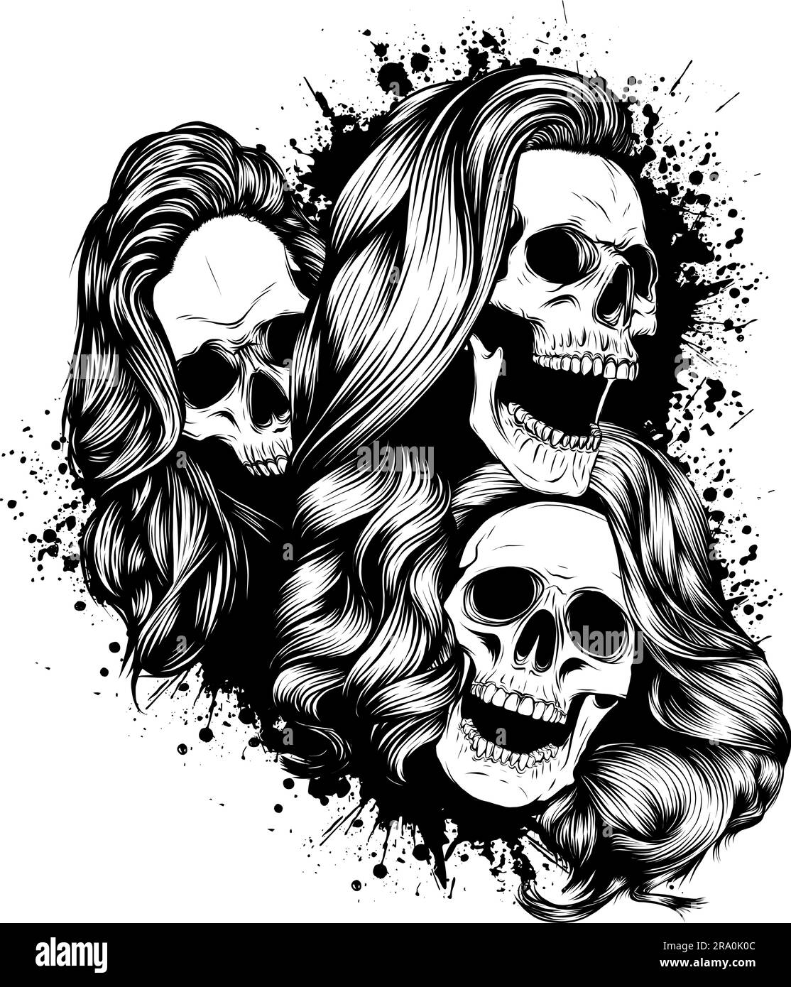 illustration vectorielle du contour du crâne humain Illustration de Vecteur