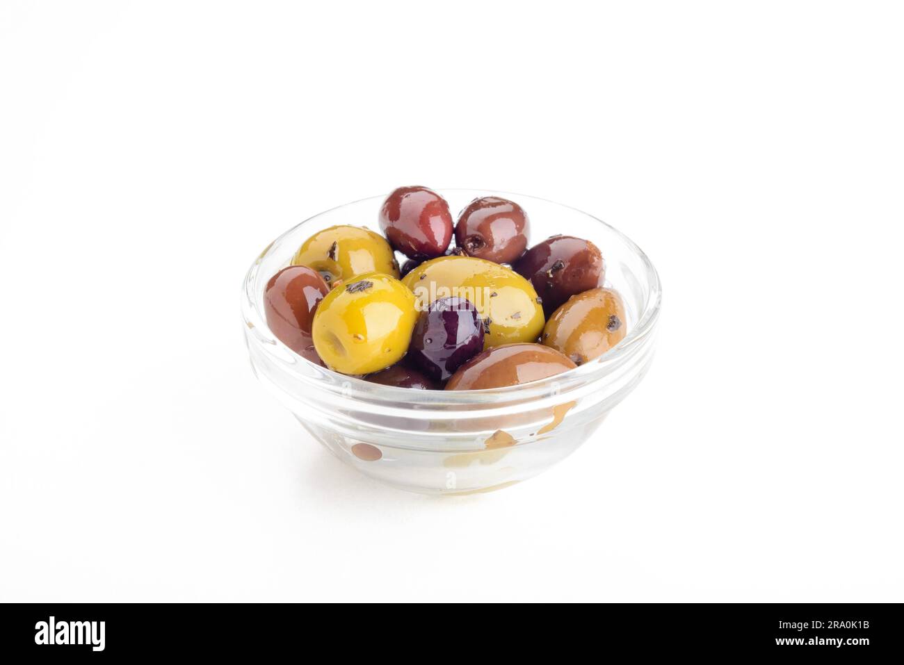 Olives vertes et noires Banque D'Images