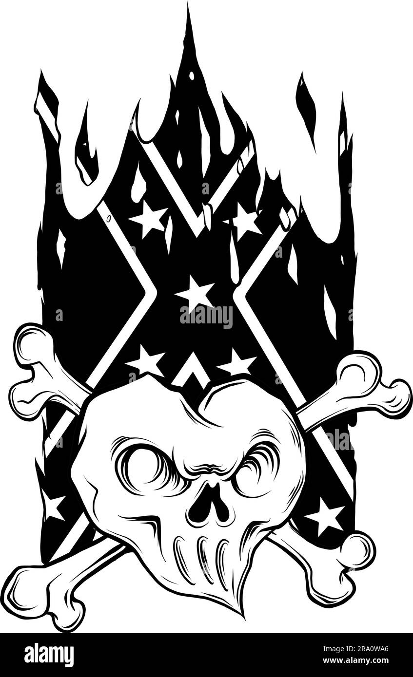 illustration vectorielle du contour du crâne humain Illustration de Vecteur