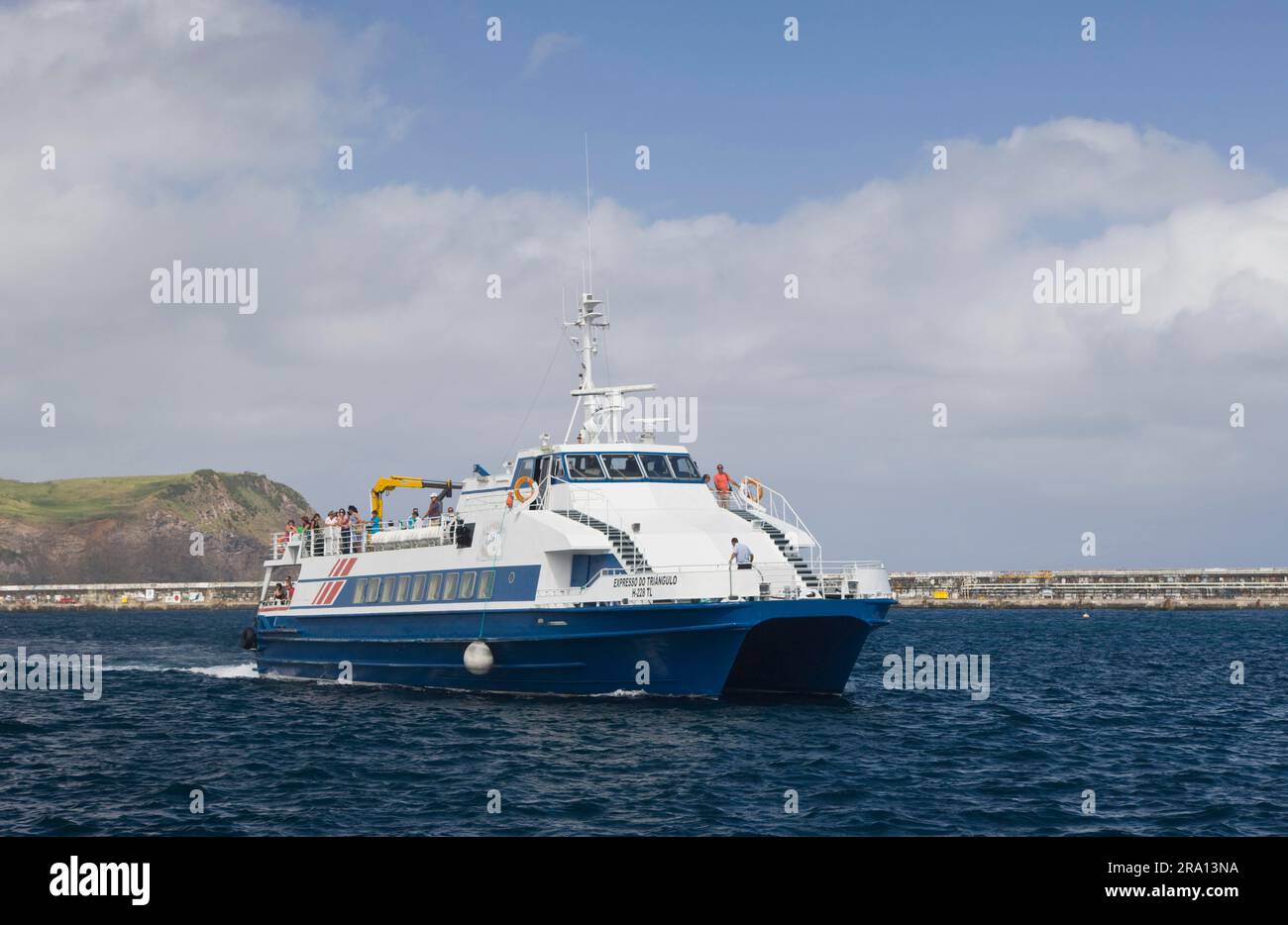 Ferry de Faial à Pico, île de Faial, Açores, Portugal Banque D'Images