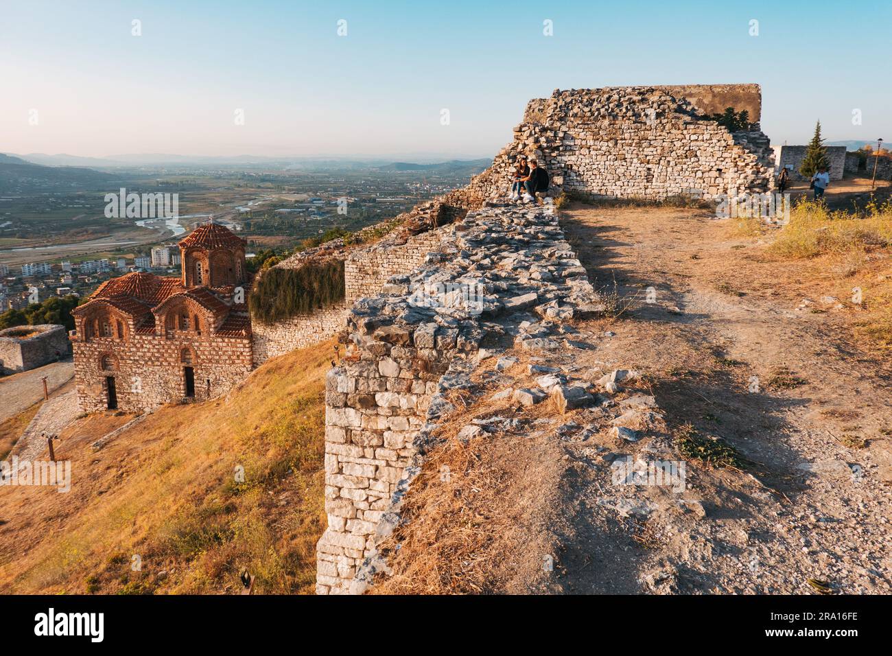 Église de la Sainte Trinité, une église byzantine à l'intérieur du château de Berat du 13e siècle, Albanie Banque D'Images