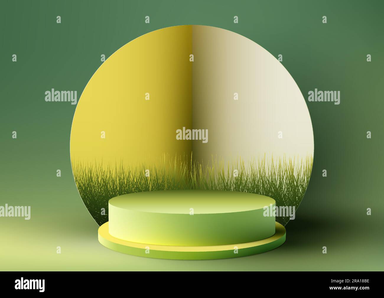 Découvrez la beauté du réalisme 3D avec notre Green Podium Cylinder Stand. Créez des écrans captivants, présentez vos produits et améliorez votre marque. M Illustration de Vecteur