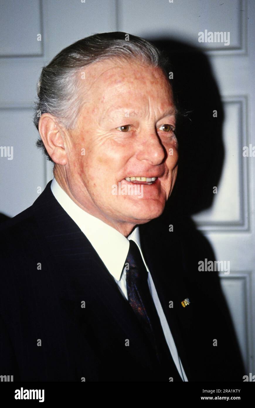 Max Streibl, bayerischer Ministerpräsident, München, Deutschland, UM 1992. Banque D'Images