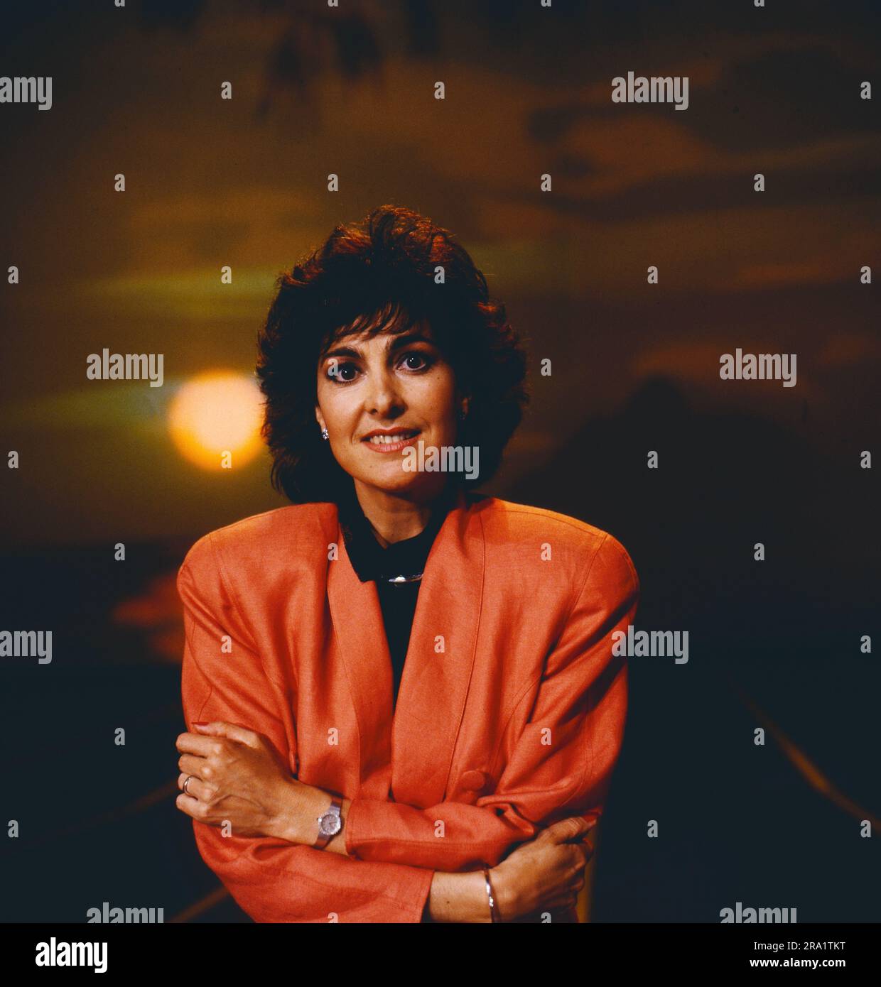 Paola, Schweizer Sängerin und Moderatorin, Portrait 1989. Banque D'Images