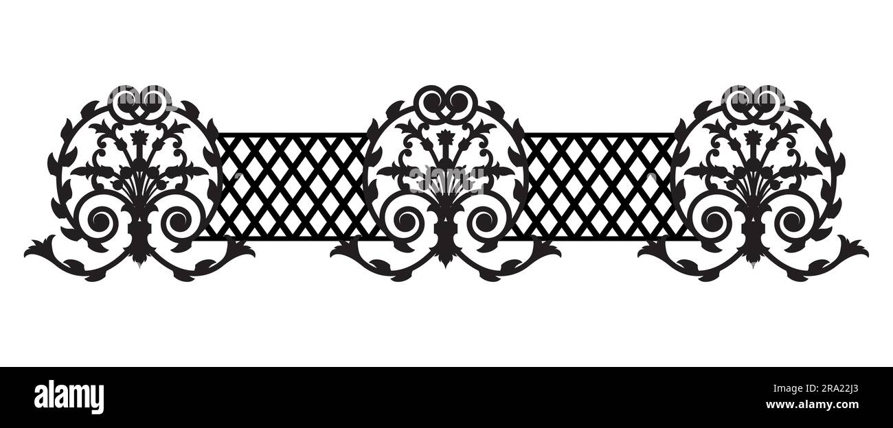 Décoration baroque vintage. Motif rétro de style ancien acanthus. Illustration vectorielle. Illustration de Vecteur