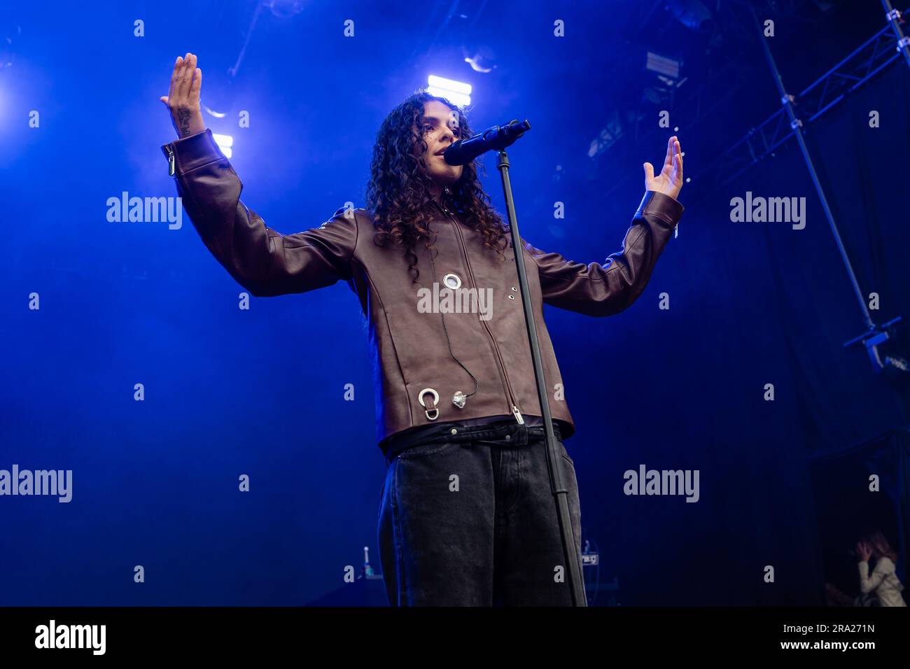 Roskilde, Danemark. 29th juin 2023. Le rappeur américain 070 Shake donne un concert en direct pendant le festival de musique danois Roskilde Festival 2023 à Roskilde. (Crédit photo : Gonzales photo/Alamy Live News Banque D'Images