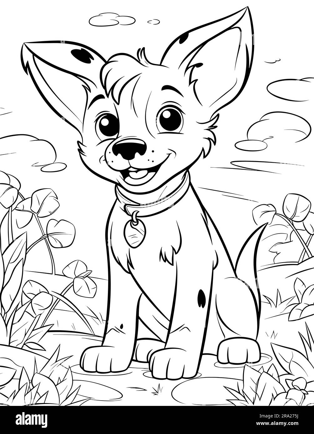 Pages de livre de coloriage animal pour petit enfant Illustration de Vecteur