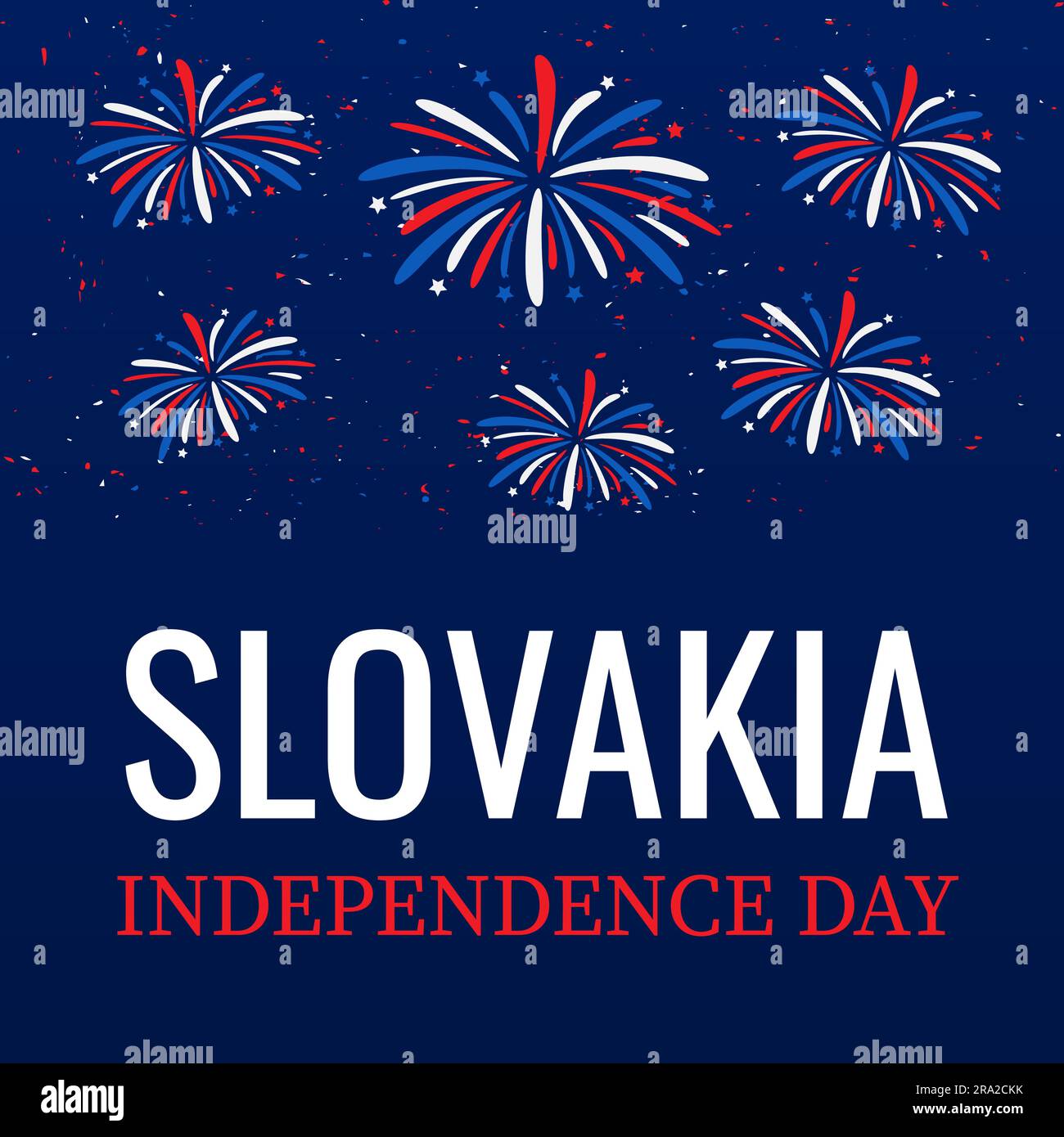 Affiche typographique du jour de l'indépendance de la Slovaquie. Fête nationale slovaque sur 17 juillet. Modèle vectoriel pour bannière, prospectus, cartes postales, etc Illustration de Vecteur