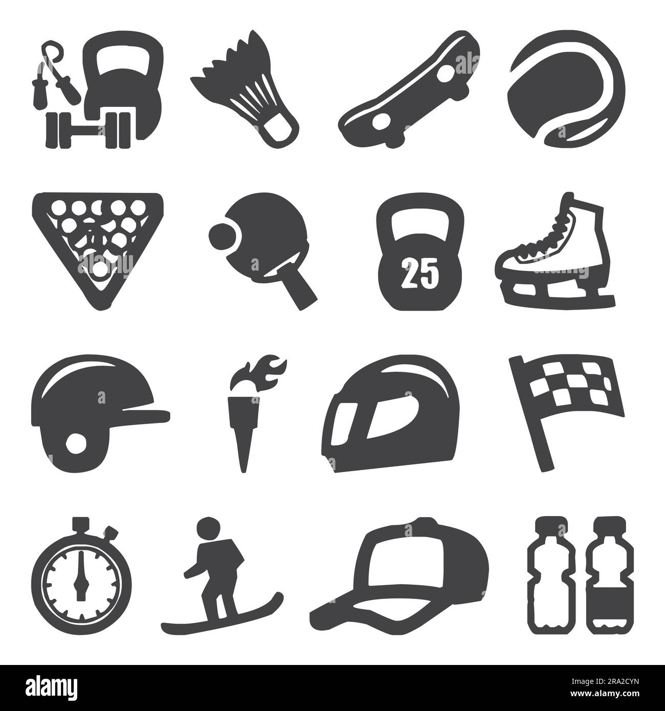 ensemble vectoriel d'icônes de sports de doodle Illustration de Vecteur