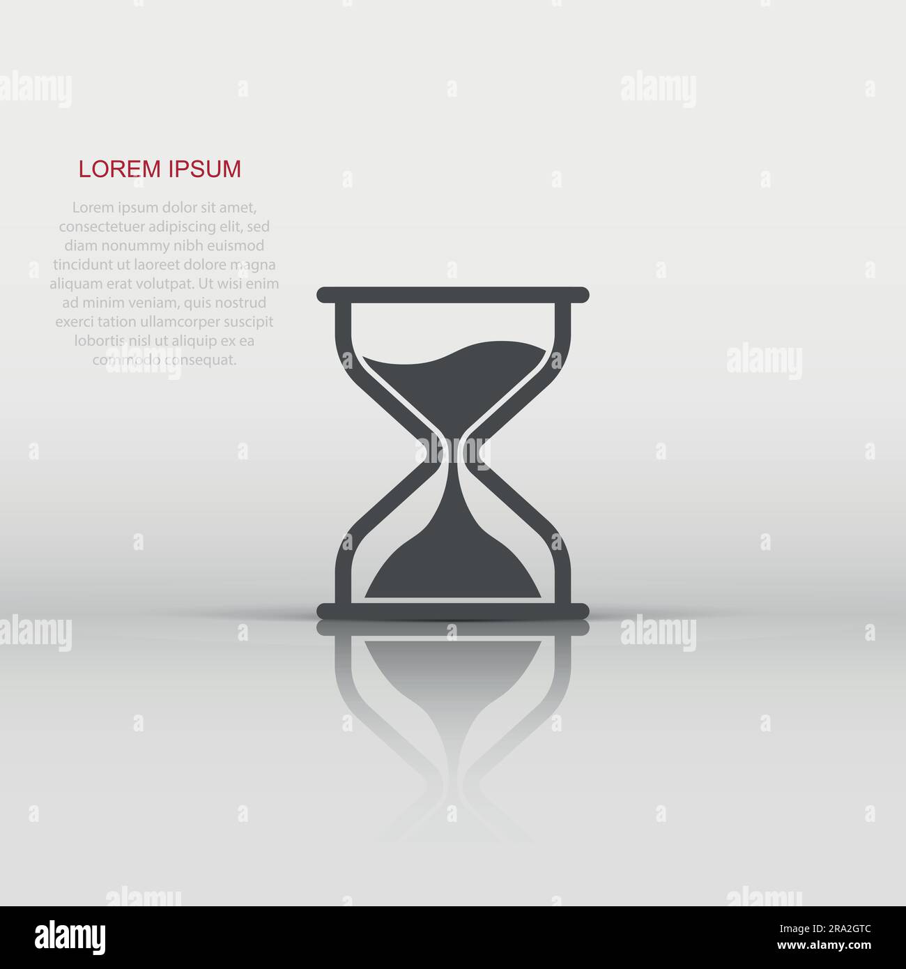 Icône en forme de sablier dans télévision style. Vector illustration sablier blanc sur fond isolé. Réveil concept d'entreprise. Illustration de Vecteur