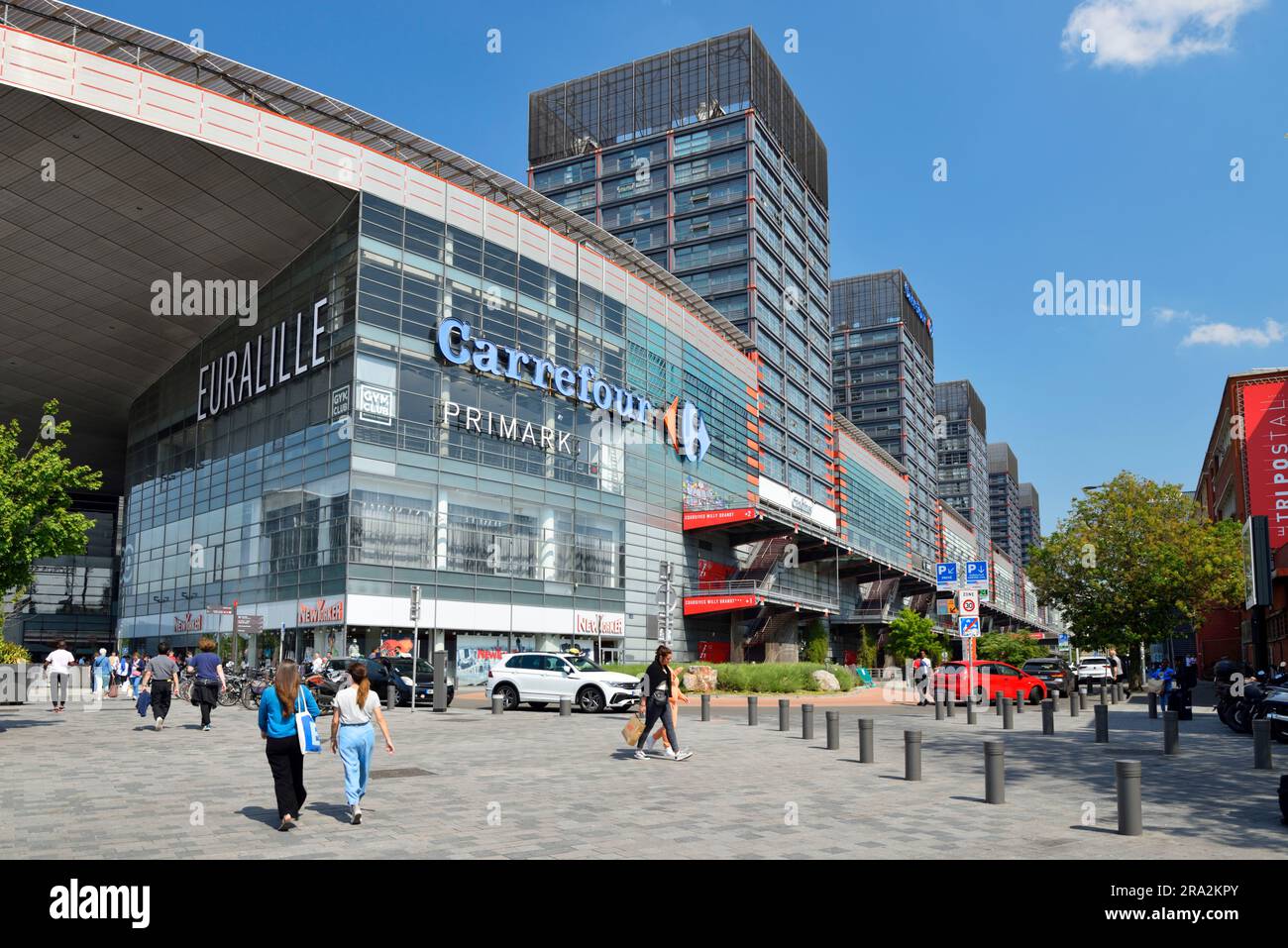 France, Nord, Lille, gare, centre commercial et centre commercial Euralille Banque D'Images