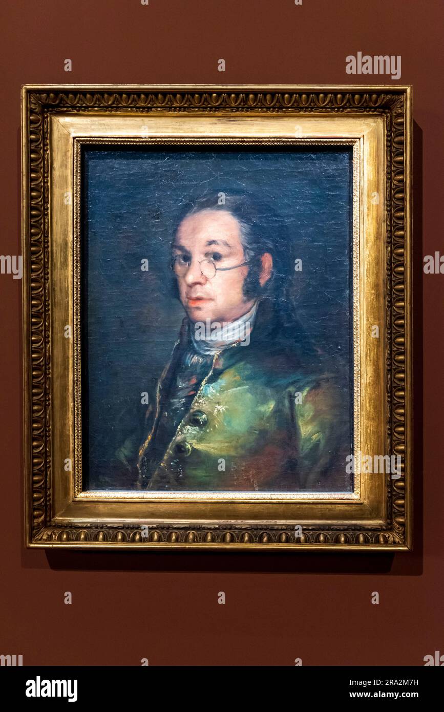 France, Tarn, Castres, Musée Goya, autoportrait avec lunettes de Francisco Goya vers 1800 Banque D'Images