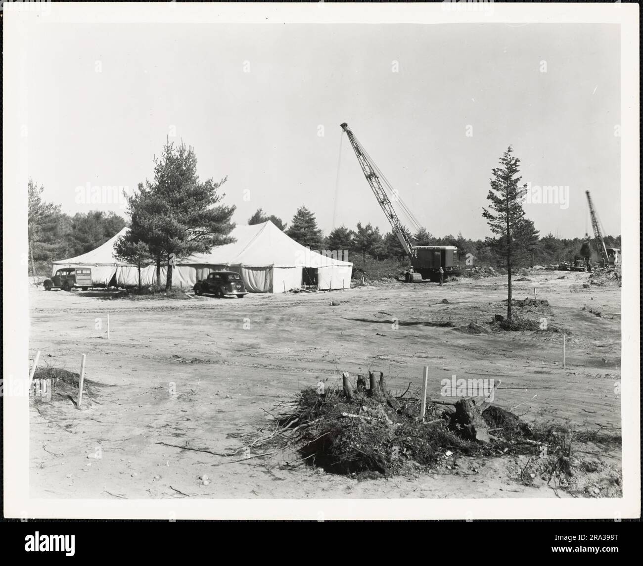 Tente du commissaire, Pyne, South Weymouth, Massachusetts. 1939 - 1947. Banque D'Images