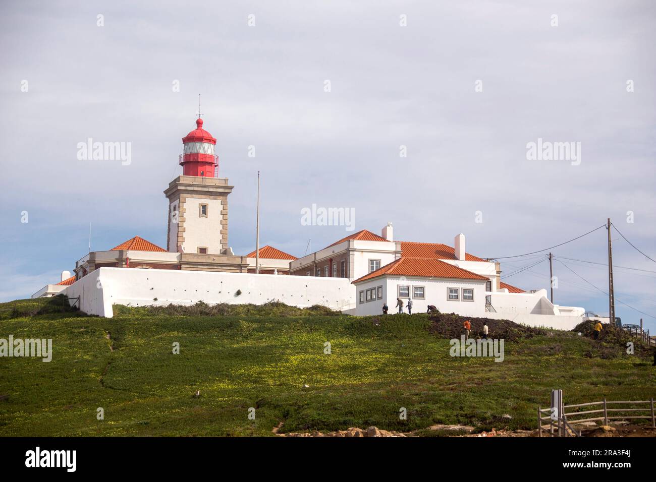Phare à Cape [cabo] Roca le point le plus à l'ouest de l'Europe continentale Sintra Portugal Banque D'Images