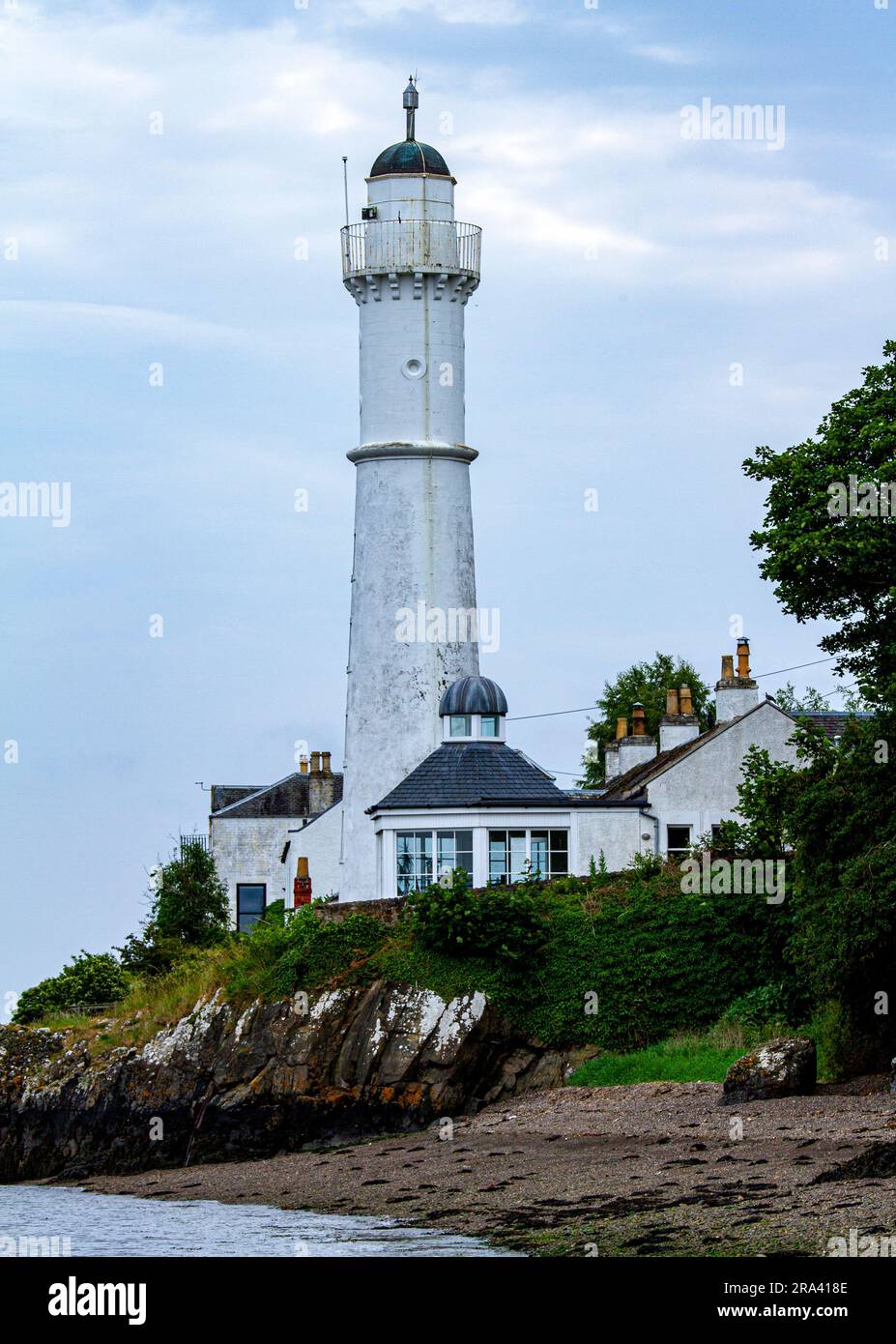 Tayport High Lighthouse, également connu sous le nom de West Lighthouse, a été construit en 1823 dans le comté écossais de Fife, au Royaume-Uni Banque D'Images