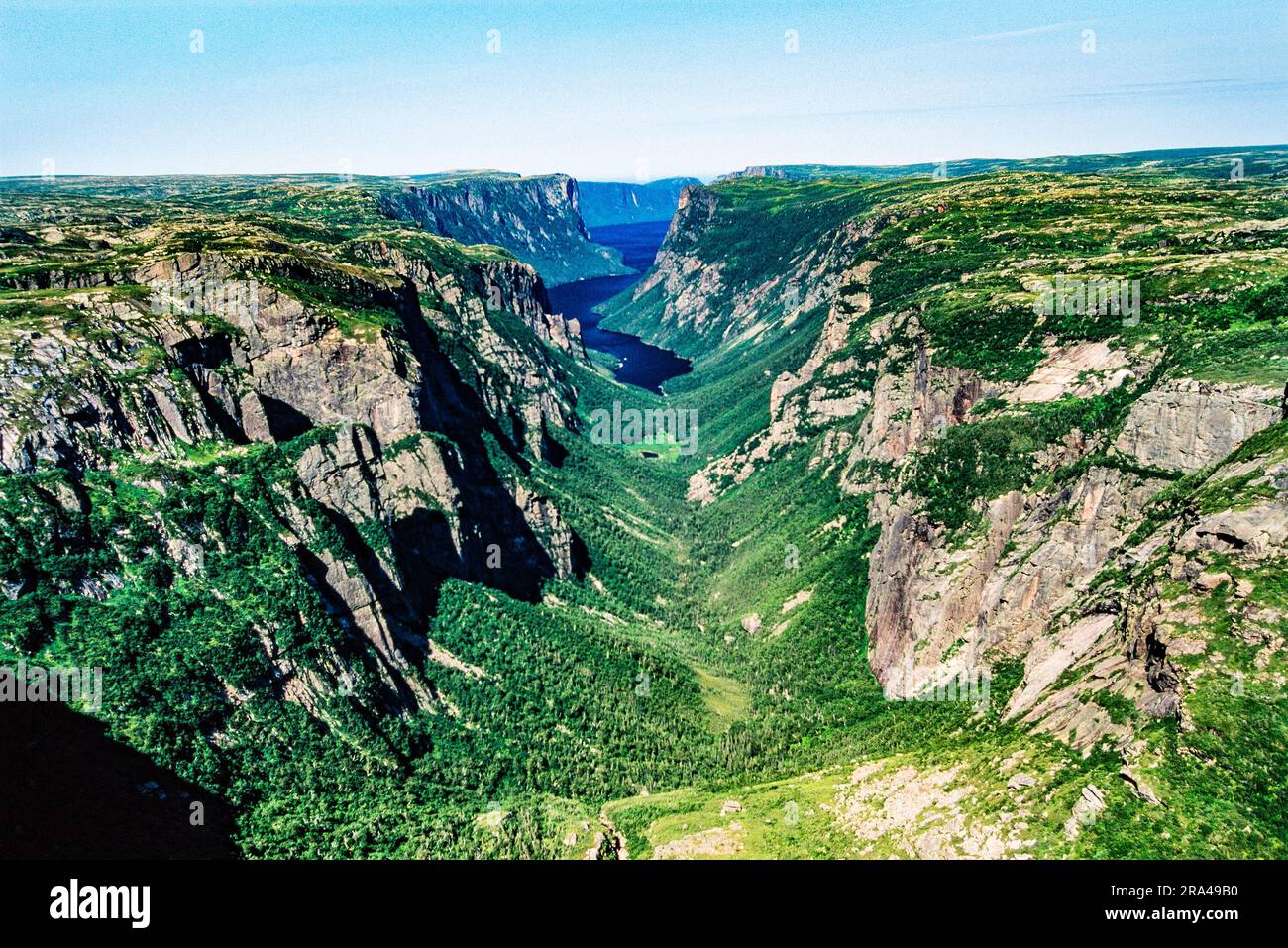 Image aérienne du parc national du gros-Morne, Terre-Neuve, Canada Banque D'Images