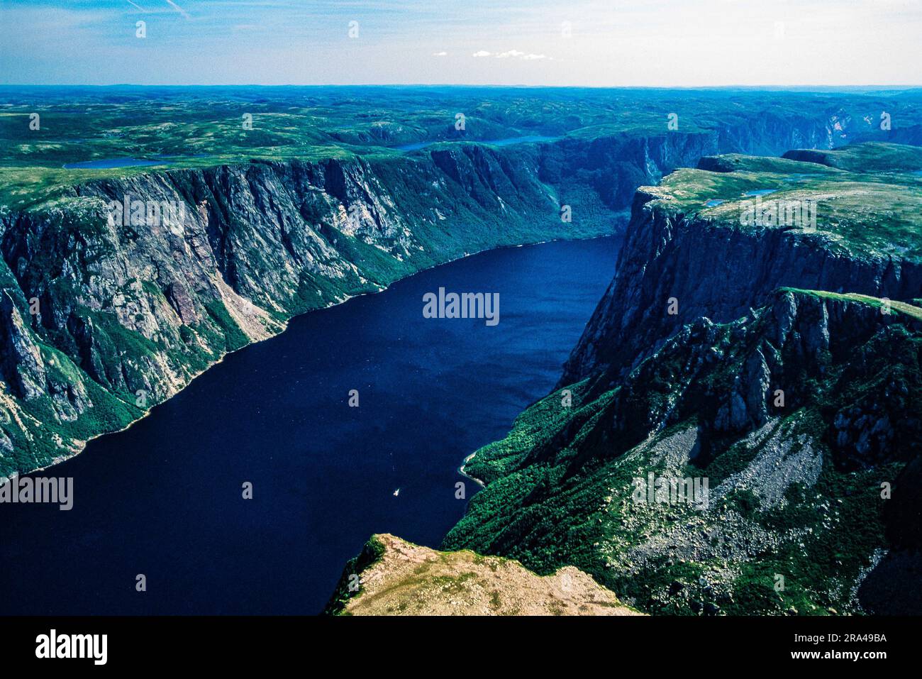 Image aérienne du parc national du gros-Morne, Terre-Neuve, Canada Banque D'Images