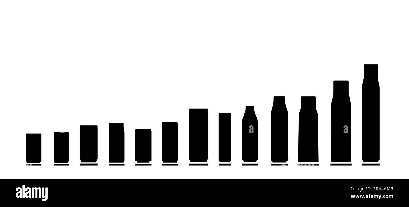 Ensemble de silhouettes Black bullets Illustration de Vecteur