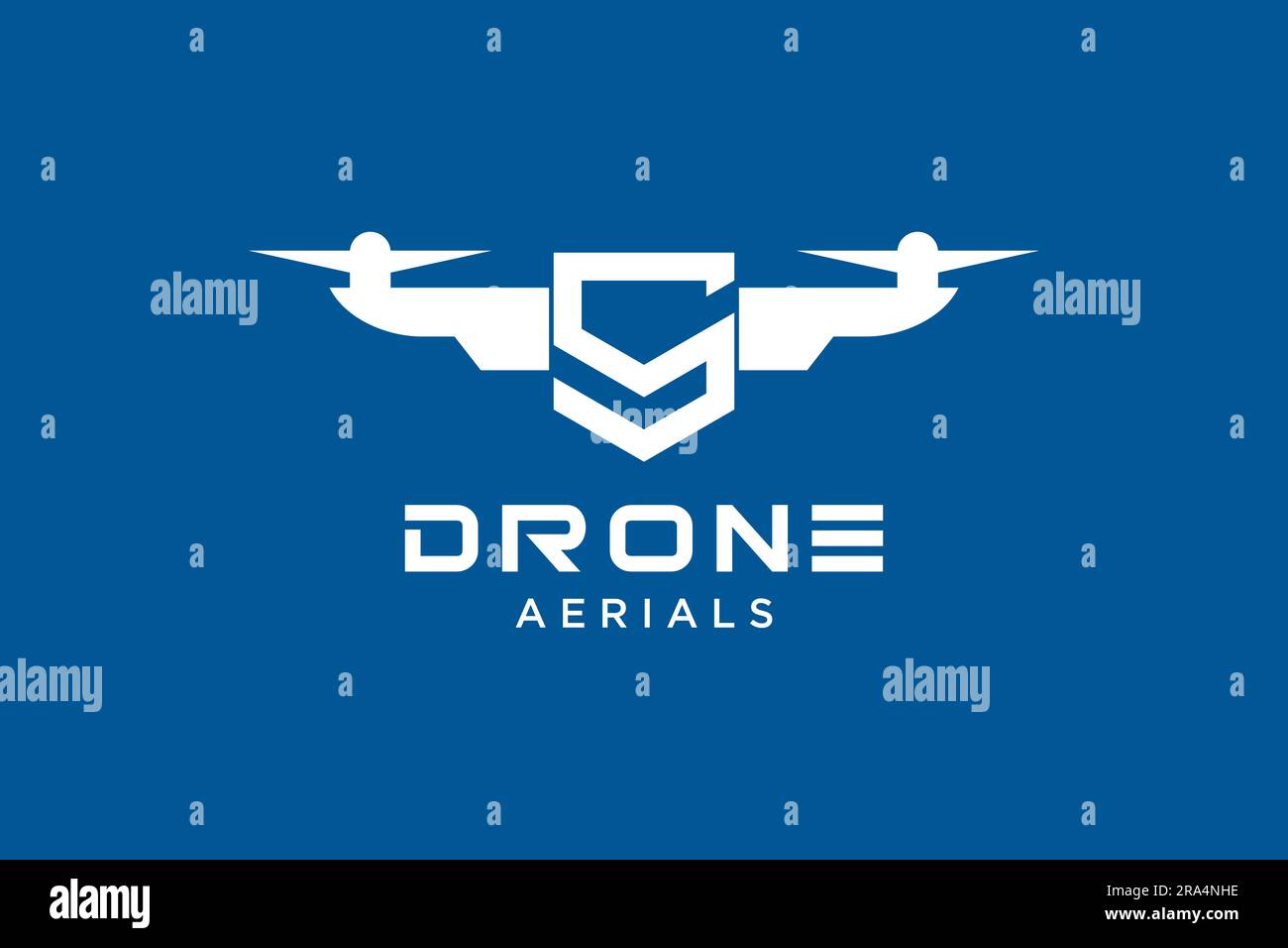 Modèle de conception du logo Letter S Drone. Photographie du vecteur d'icône de drone. Design créatif. Illustration de Vecteur
