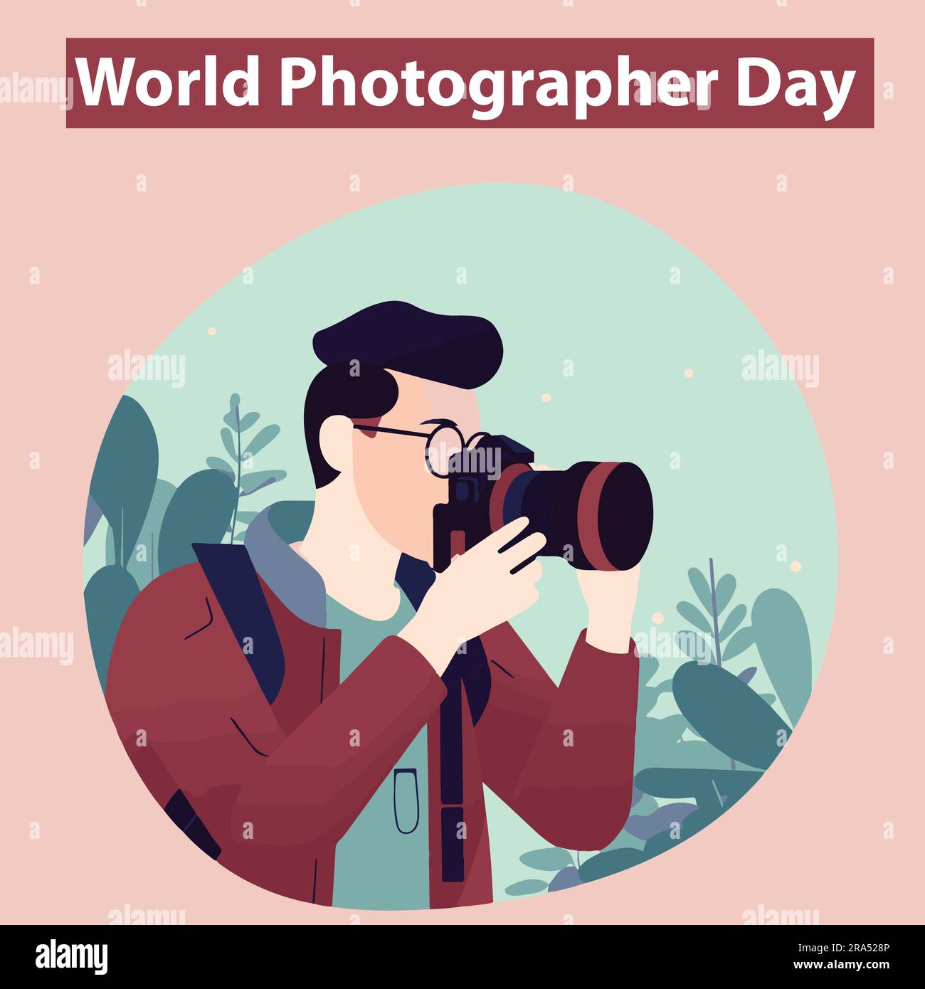 Illustration vectorielle de la journée mondiale de la photographie Illustration de Vecteur