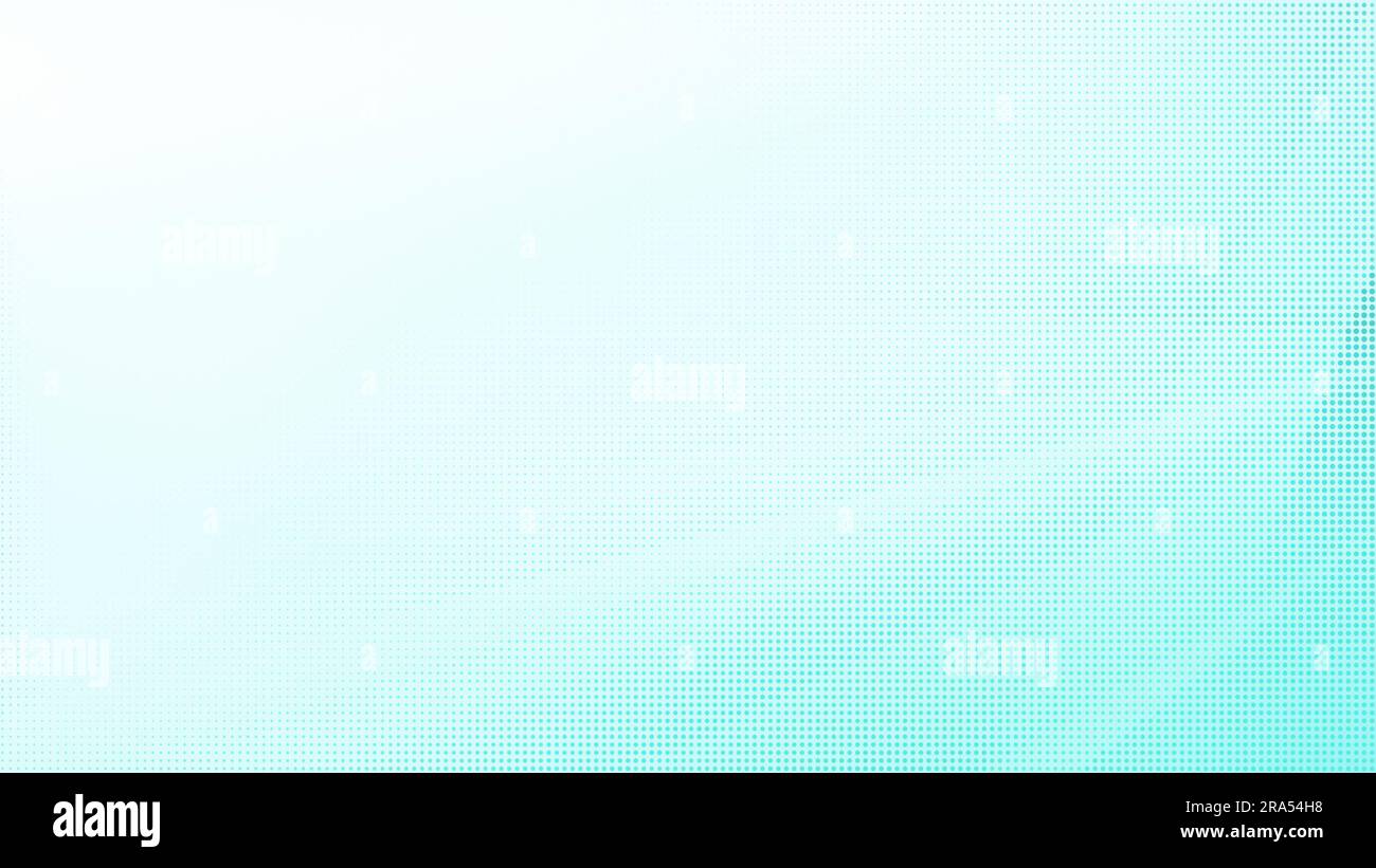 Motif de demi-teinte turquoise clair abstrait sur blanc avec espace de copie. Contexte en pointillés pour le modèle, la brochure, la carte de visite, la page Web, etc. 4K résolu Banque D'Images