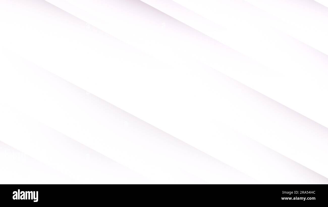 Arrière-plan abstrait avec lignes diagonales rose clair sur blanc. Bandes de dégradé inclinées avec ombres. Modèle moderne plein format avec espace de copie. Banque D'Images