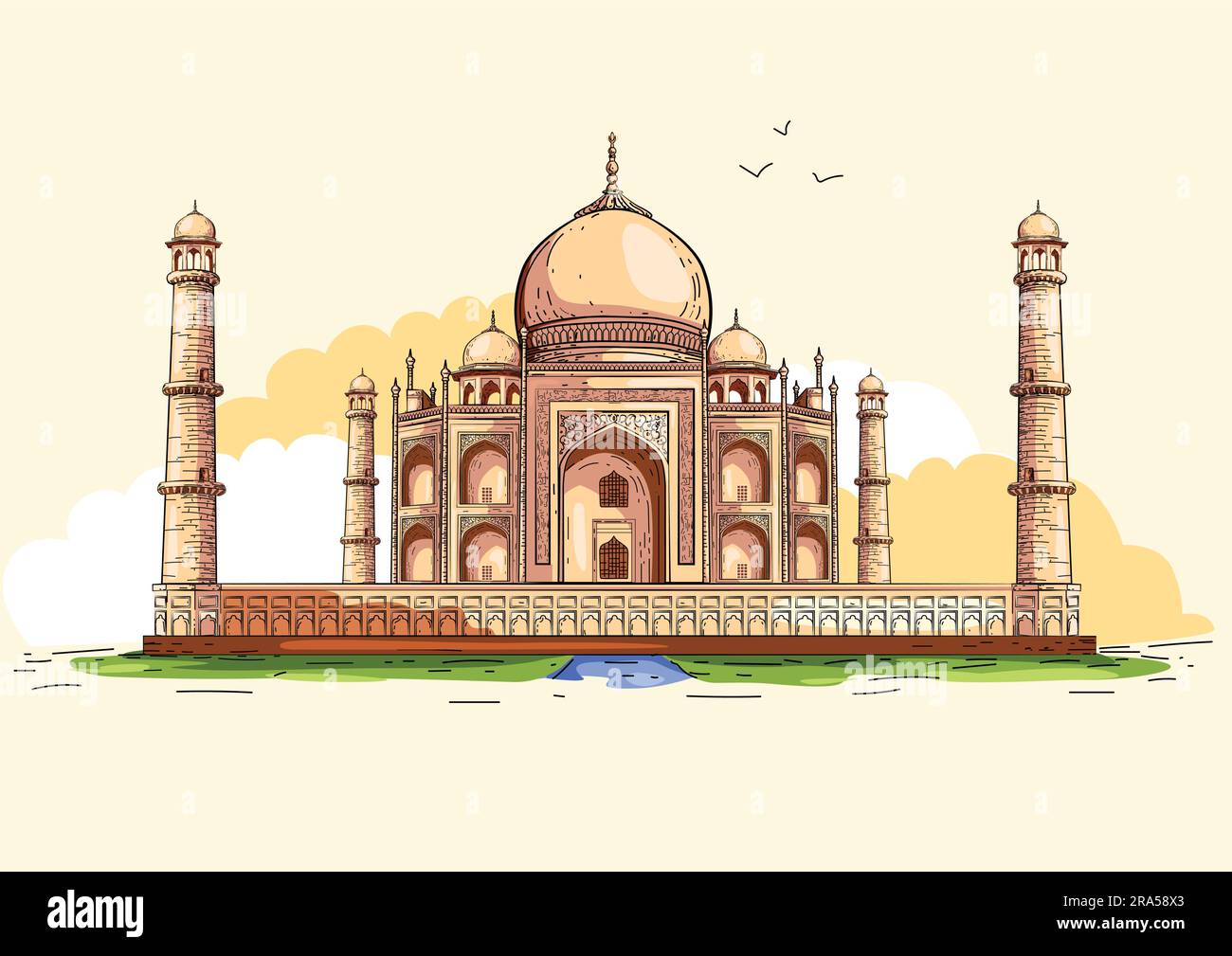 Taj mahal abstrait vecteur illustration conception Illustration de Vecteur