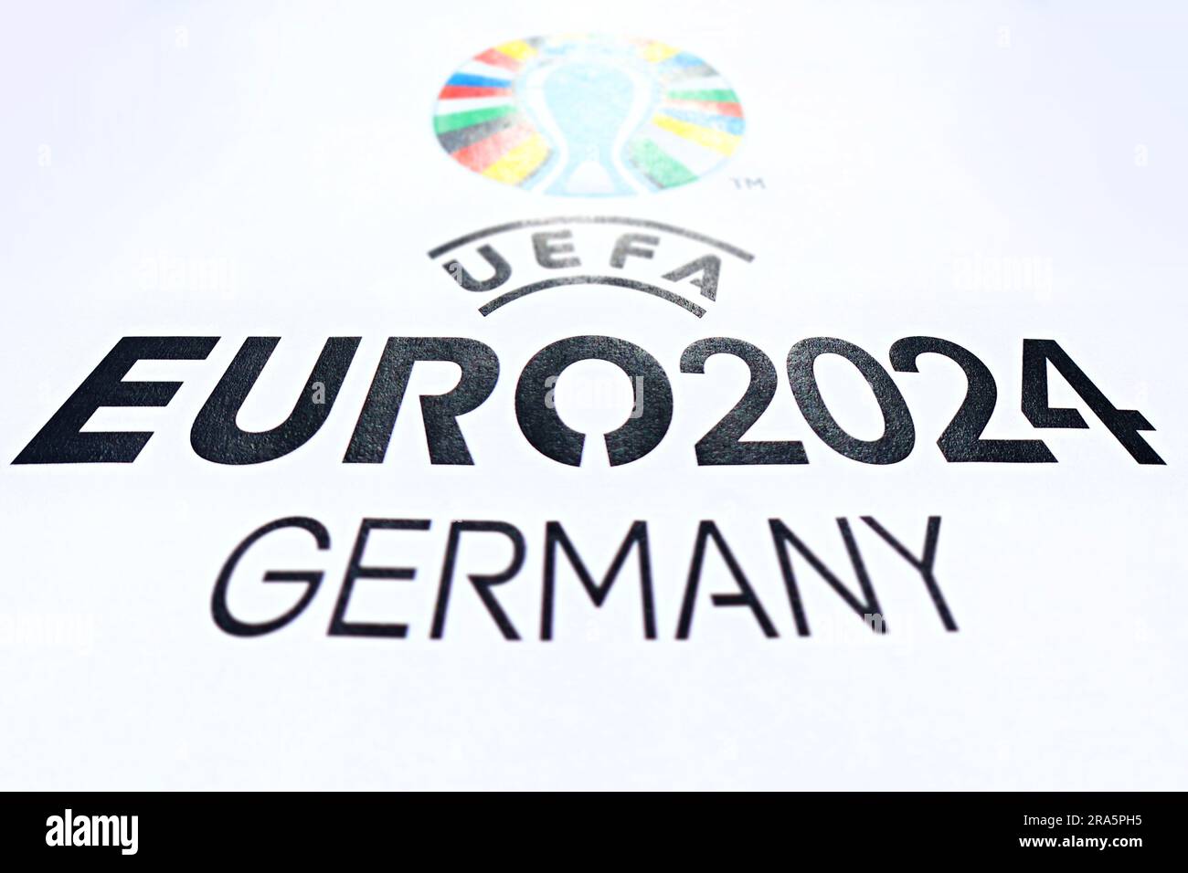 Ukraine. 30th juin 2023. Dans cette illustration, un logo UEFA Euro