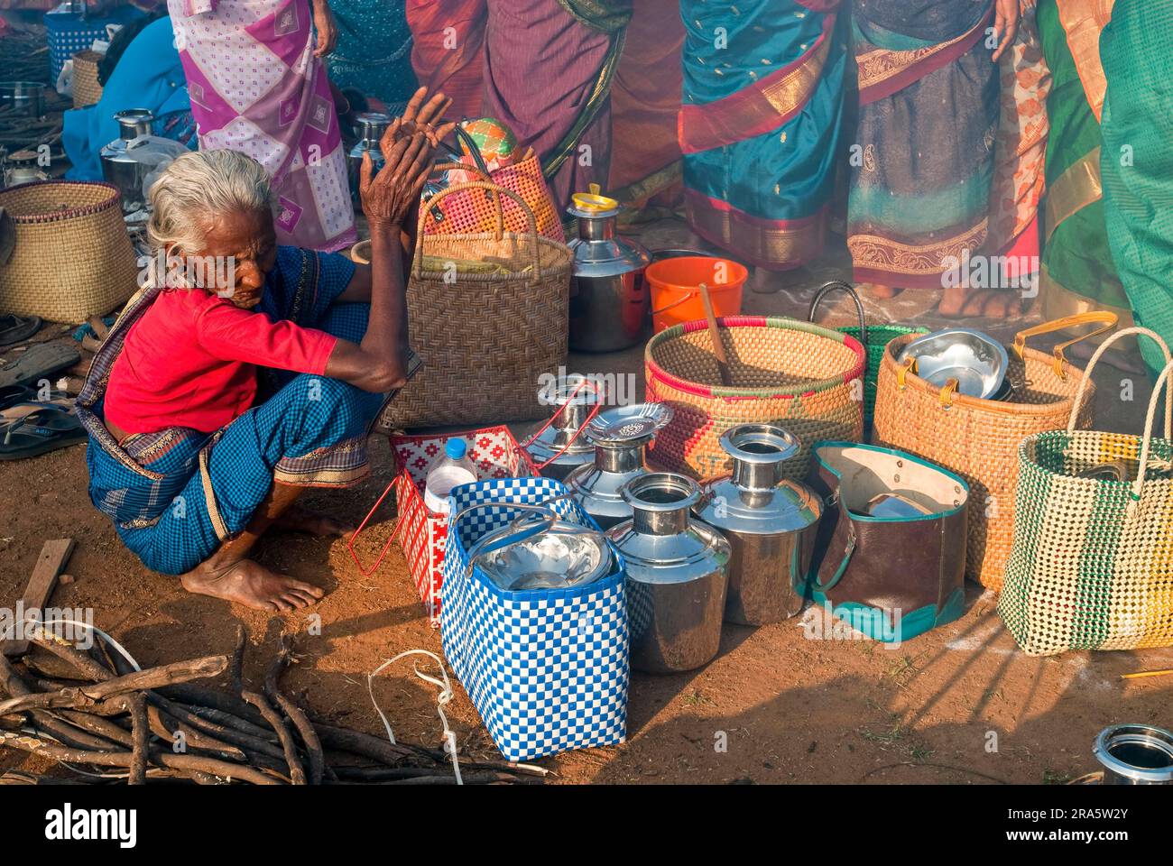 Sevvai Mardi Festival Pongal à Paganeri près de Karaikudi, Tamil Nadu, Inde du Sud, Inde, Asie Banque D'Images