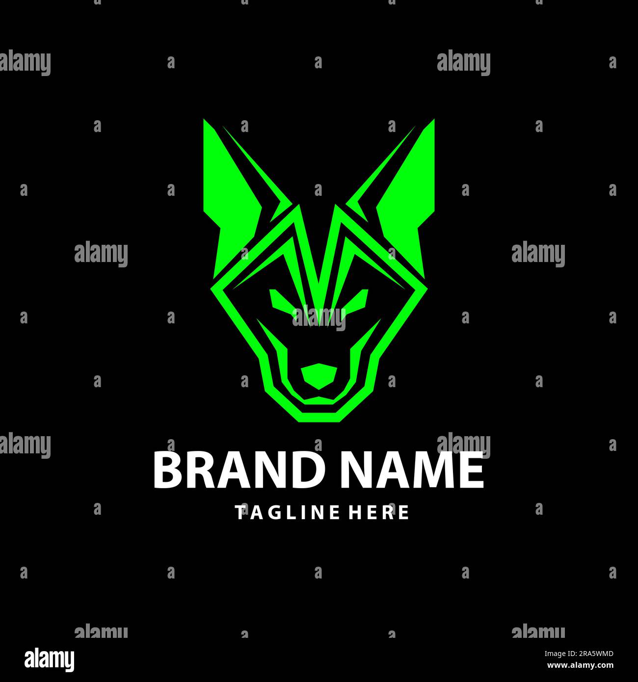 ligne de tête de renard moderne logo symbole icône vecteur graphique conception Illustration de Vecteur