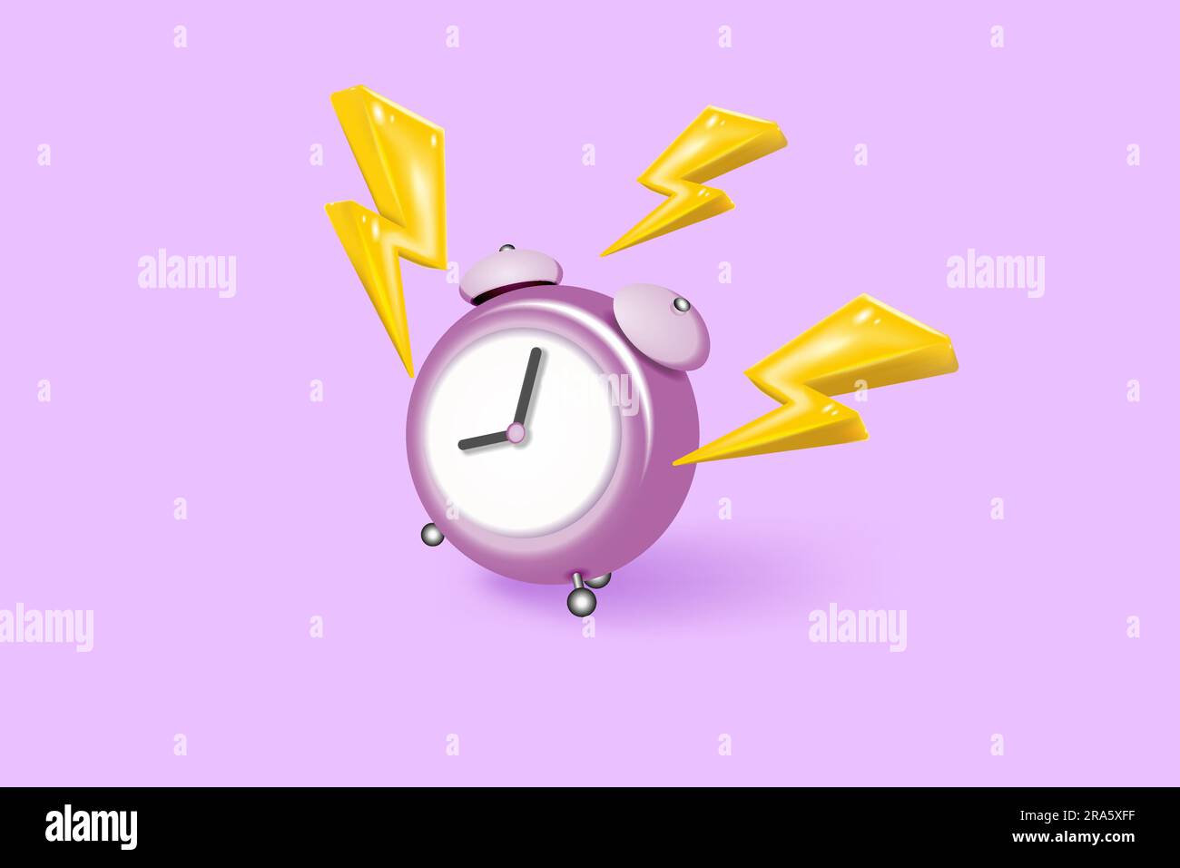 3D icônes thunder Bolt avec coupon rapide pour les ventes et les achats en ligne. 3d éclair d'énergie, éclair d'éclair d'alerte de temps pour le coupon. 3d cl Illustration de Vecteur