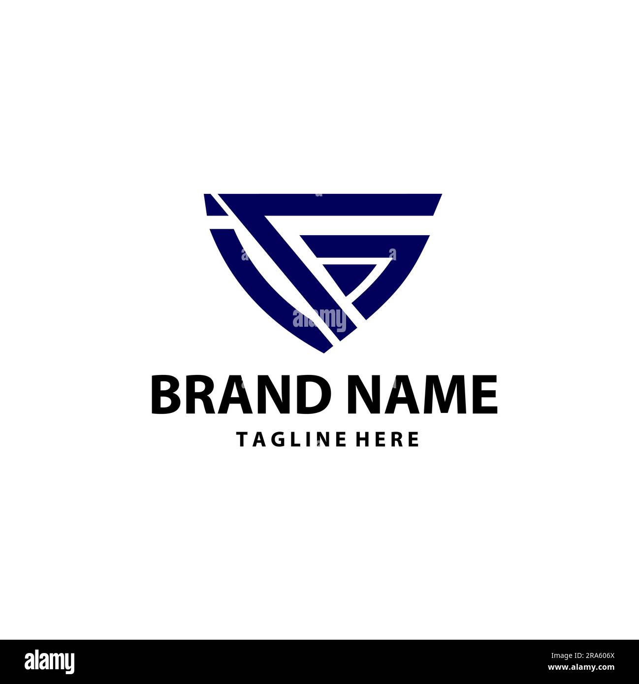 Premier monogramme tendance lettre abstraite FG, logo GF Illustration de Vecteur