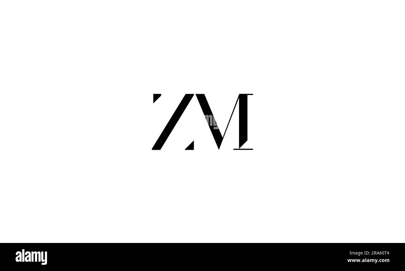 ZM, MZ, lettres abstraites logo Monogram Illustration de Vecteur