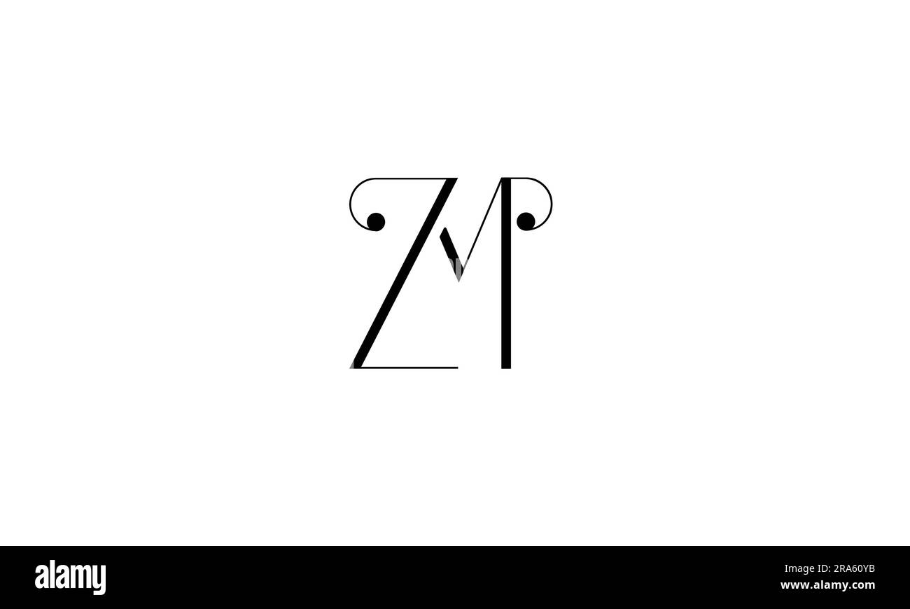 ZM, MZ, lettres abstraites logo Monogram Illustration de Vecteur