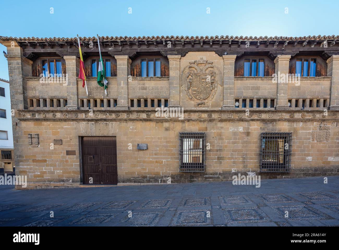 Antigua Carniceria (Old Butcher Shop) à Plaza del Populo Square - Baeza, Jaen, Espagne Banque D'Images