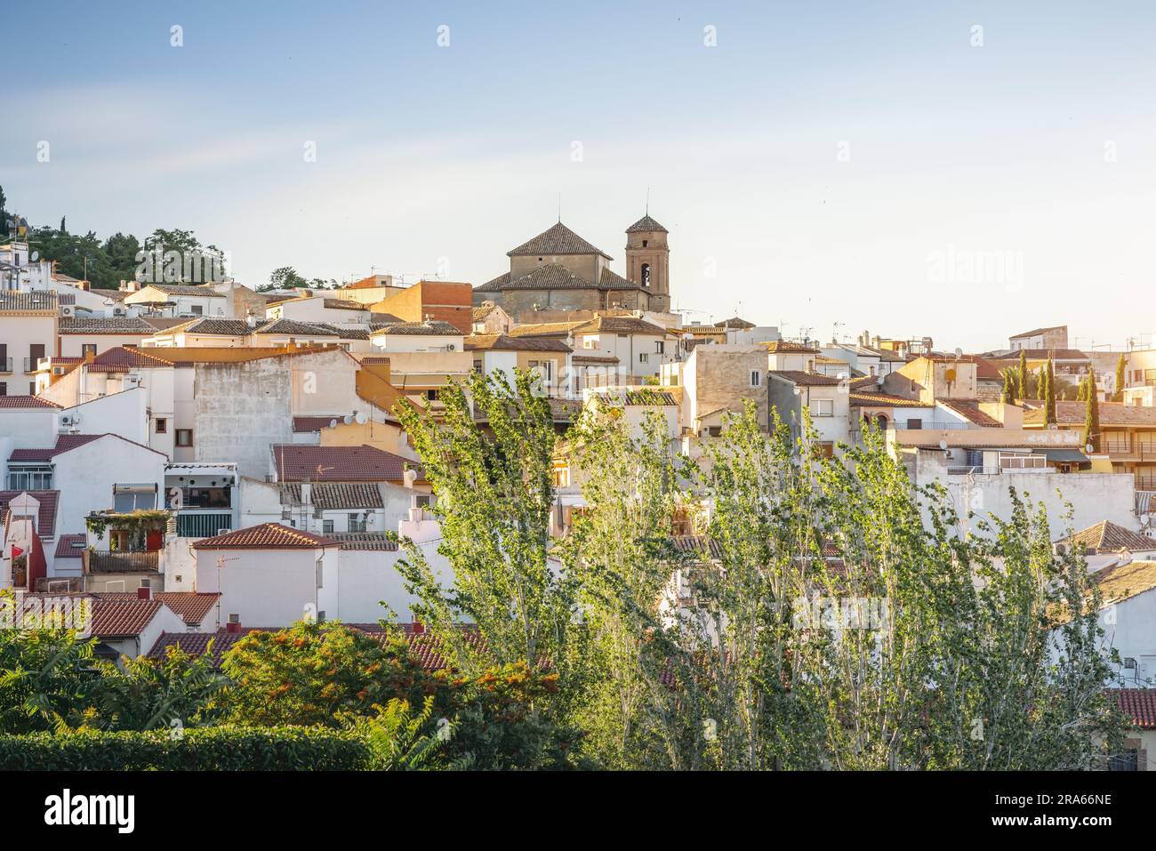 Jaen vue sur la ville avec couvent et église notre-Dame de la Miséricorde - Jaen, Espagne Banque D'Images