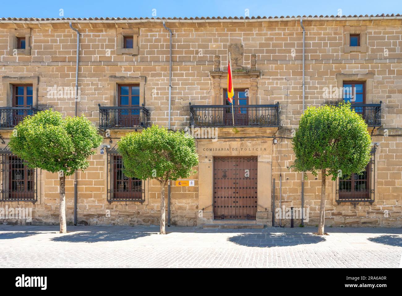 Poste de police - ancien bâtiment de Granary à la place Plaza Vasquez de Molina - Ubeda, Jaen, Espagne Banque D'Images